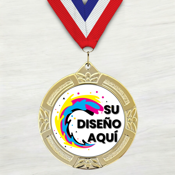Medalla de Metal Personalizada de 2.5" con Cinta MDL751