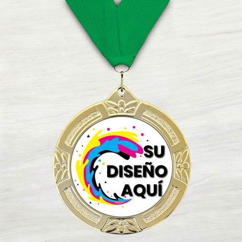 Medalla de Metal Personalizada de 2.5" con Cinta MDL751