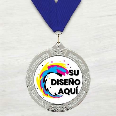 Medalla de Metal Personalizada de 2.5" con Cinta MDL751