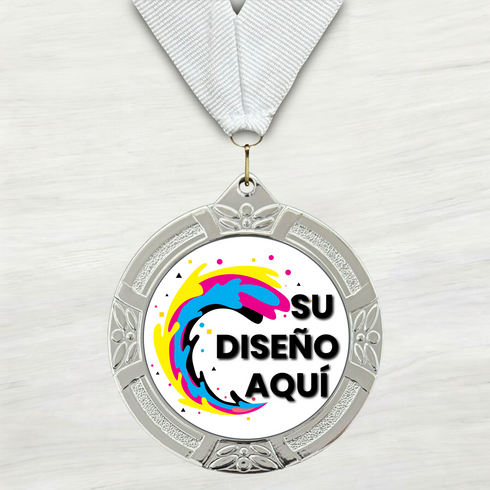 Medalla de Metal Personalizada de 2.5" con Cinta MDL751