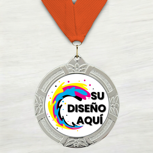 Medalla de Metal Personalizada de 2.5" con Cinta MDL751
