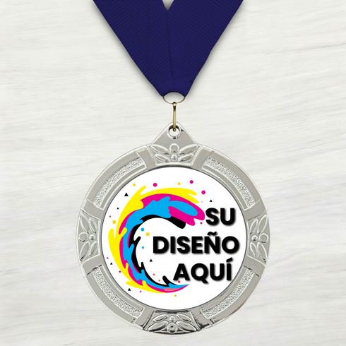 Medalla de Metal Personalizada de 2.5" con Cinta MDL751
