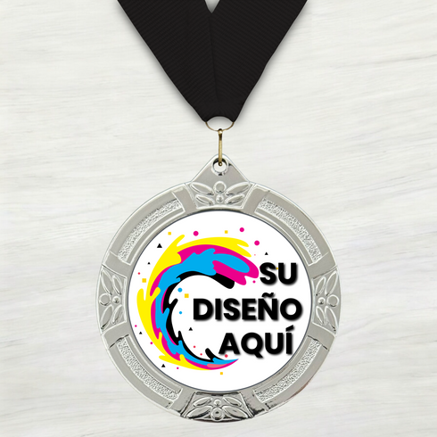 Medalla de Metal Personalizada de 2.5" con Cinta MDL751