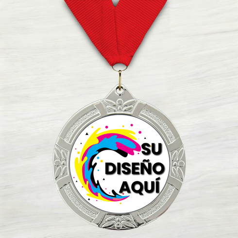 Medalla de Metal Personalizada de 2.5" con Cinta MDL751