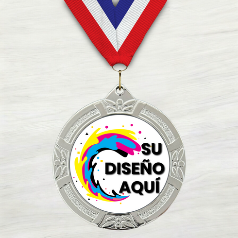 Medalla de Metal Personalizada de 2.5" con Cinta MDL751