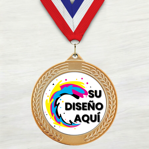 Medalla de Metal Personalizada de 2.5" con Cinta MDL753