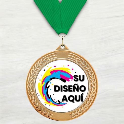 Medalla de Metal Personalizada de 2.5" con Cinta MDL753