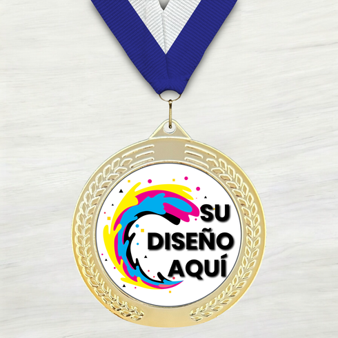 Medalla de Metal Personalizada de 2.5" con Cinta MDL753