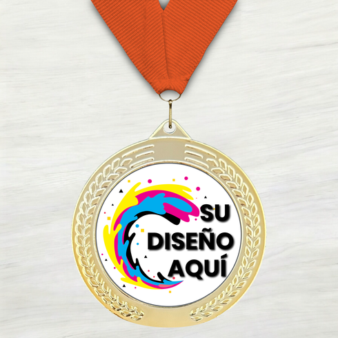 Medalla de Metal Personalizada de 2.5" con Cinta MDL753