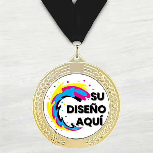 Medalla de Metal Personalizada de 2.5" con Cinta MDL753