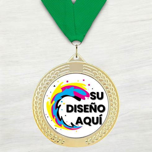 Medalla de Metal Personalizada de 2.5" con Cinta MDL753