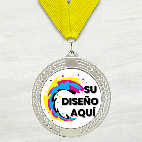 Medalla de Metal Personalizada de 2.5" con Cinta MDL753