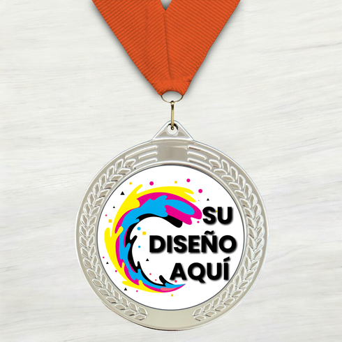 Medalla de Metal Personalizada de 2.5" con Cinta MDL753