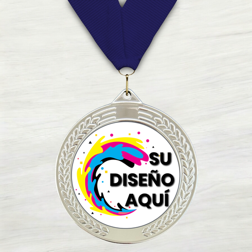 Medalla de Metal Personalizada de 2.5" con Cinta MDL753