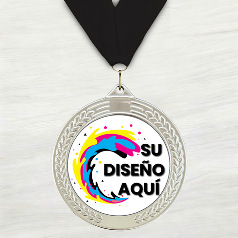 Medalla de Metal Personalizada de 2.5" con Cinta MDL753