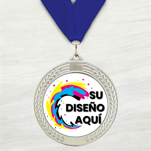 Medalla de Metal Personalizada de 2.5" con Cinta MDL753