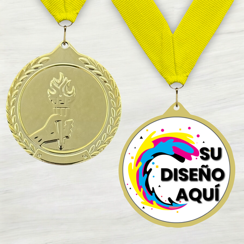 Medalla de Metal de Victoria de 2.5" con cinta MDL700