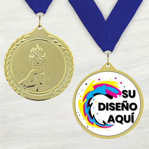 Medalla de Metal de Victoria de 2.5" con cinta MDL700