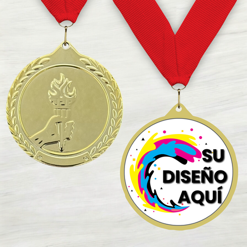 Medalla de Metal de Victoria de 2.5" con cinta MDL700