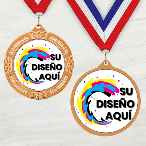 Medalla de Metal Personalizada de 2.5" con Cinta MDL751