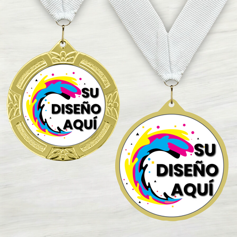 Medalla de Metal Personalizada de 2.5" con Cinta MDL751