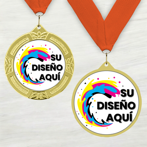 Medalla de Metal Personalizada de 2.5" con Cinta MDL751