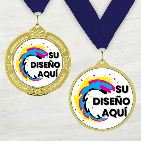 Medalla de Metal Personalizada de 2.5" con Cinta MDL751