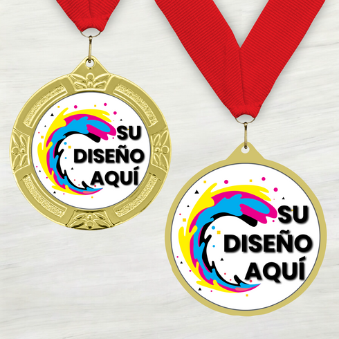 Medalla de Metal Personalizada de 2.5" con Cinta MDL751