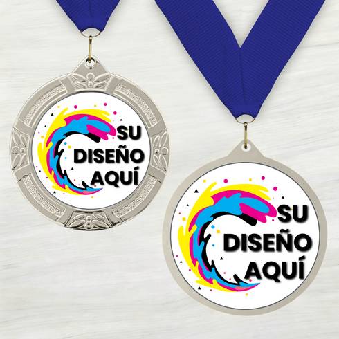 Medalla de Metal Personalizada de 2.5" con Cinta MDL751