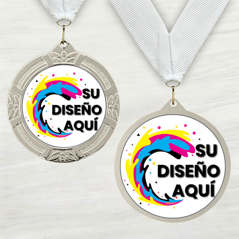 Medalla de Metal Personalizada de 2.5" con Cinta MDL751