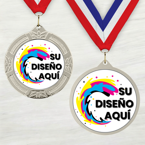 Medalla de Metal Personalizada de 2.5" con Cinta MDL751