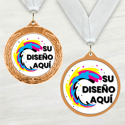 Medalla de Metal Personalizada de 2.5" con Cinta MDL752