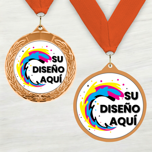 Medalla de Metal Personalizada de 2.5" con Cinta MDL752