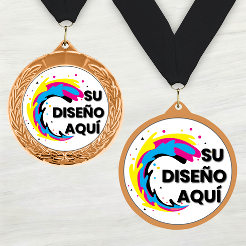 Medalla de Metal Personalizada de 2.5" con Cinta MDL752