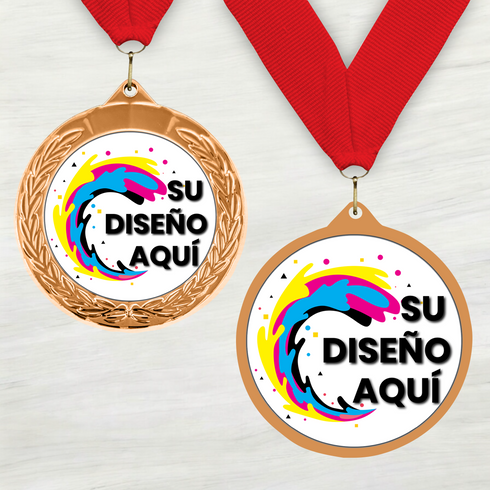 Medalla de Metal Personalizada de 2.5" con Cinta MDL752