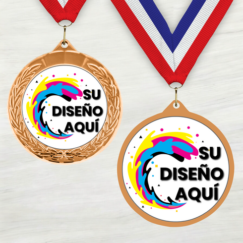 Medalla de Metal Personalizada de 2.5" con Cinta MDL752