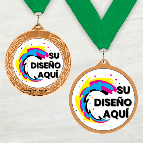 Medalla de Metal Personalizada de 2.5" con Cinta MDL752