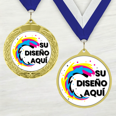 Medalla de Metal Personalizada de 2.5" con Cinta MDL752