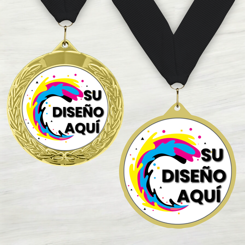 Medalla de Metal Personalizada de 2.5" con Cinta MDL752