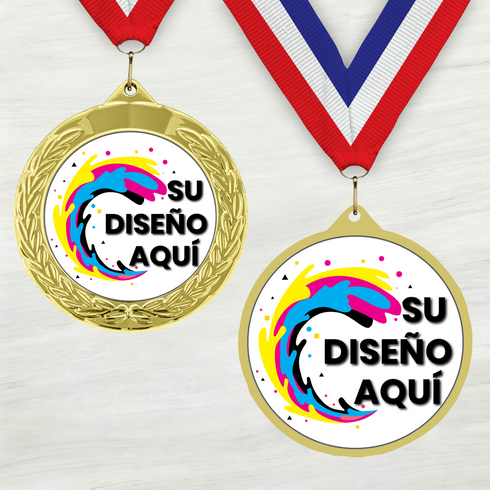 Medalla de Metal Personalizada de 2.5" con Cinta MDL752