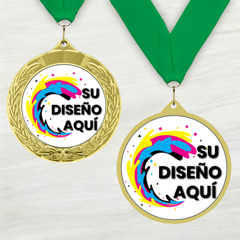 Medalla de Metal Personalizada de 2.5" con Cinta MDL752