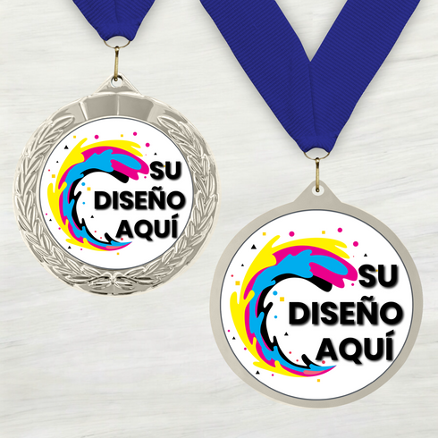 Medalla de Metal Personalizada de 2.5" con Cinta MDL752