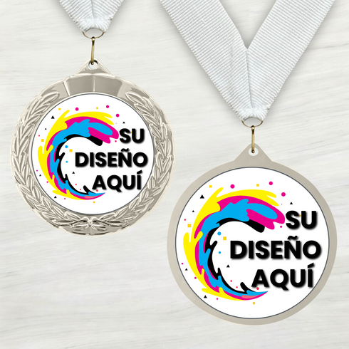 Medalla de Metal Personalizada de 2.5" con Cinta MDL752