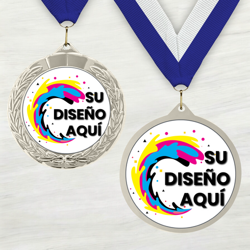 Medalla de Metal Personalizada de 2.5" con Cinta MDL752