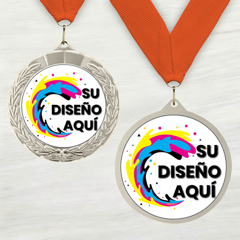 Medalla de Metal Personalizada de 2.5" con Cinta MDL752