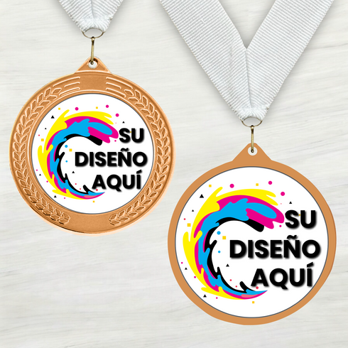 Medalla de Metal Personalizada de 2.5" con Cinta MDL753