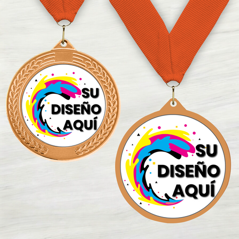 Medalla de Metal Personalizada de 2.5" con Cinta MDL753