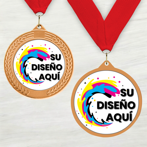 Medalla de Metal Personalizada de 2.5" con Cinta MDL753