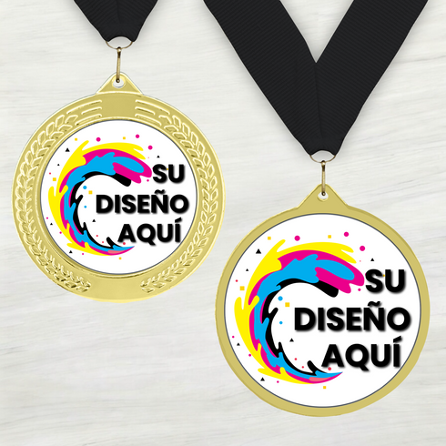 Medalla de Metal Personalizada de 2.5" con Cinta MDL753