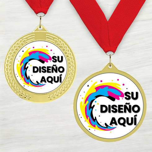 Medalla de Metal Personalizada de 2.5" con Cinta MDL753